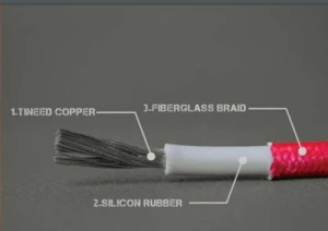 سیم سیلیکونی با بافت فایبرگلاس دو روکش آگر کابل AGER CABLE