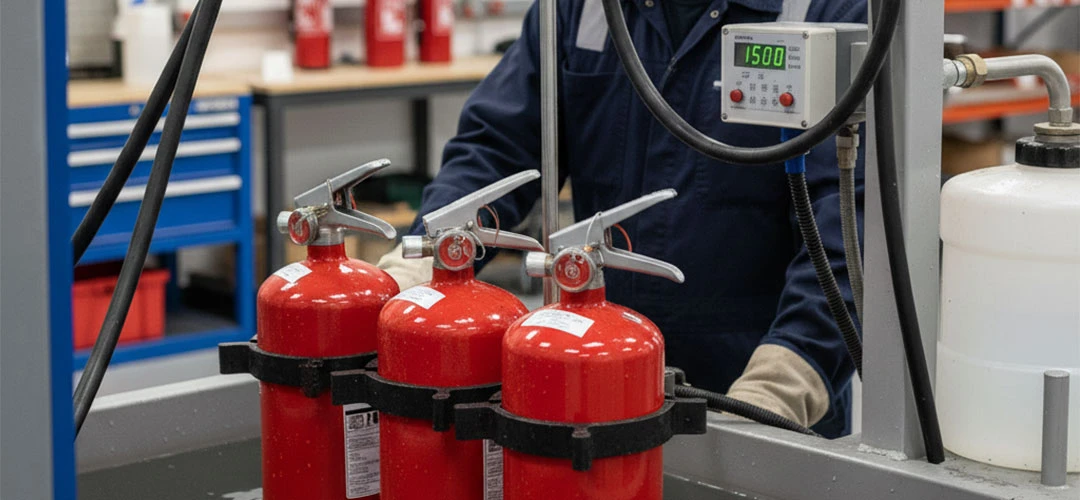 تست هیدرواستاتیک کپسول آتش نشانی در صورت لزوم