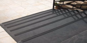 ترمز پله آلمینیومی تخت تک کانال با رویه لاستیکی کدT4-2 درمت DOORMAT